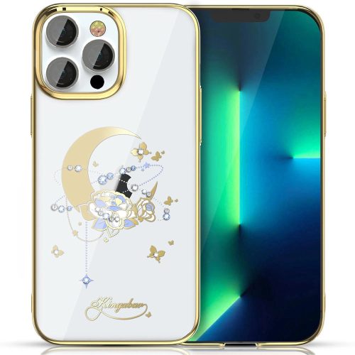 Kingxbar Moon sorozatú luxus tok Swarovski kristályokkal iPhone 13 Pro, arany