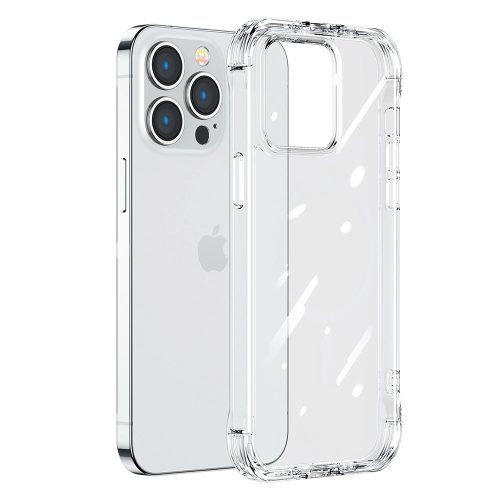 Joyroom Defender sorozatú tok, iPhone 14 Plus Armorozott kampós tok, állványhoz, átlátszó