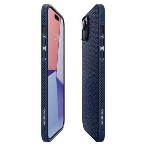 Spigen Liquid Air iPhone 15 Plus tok, sötétkék