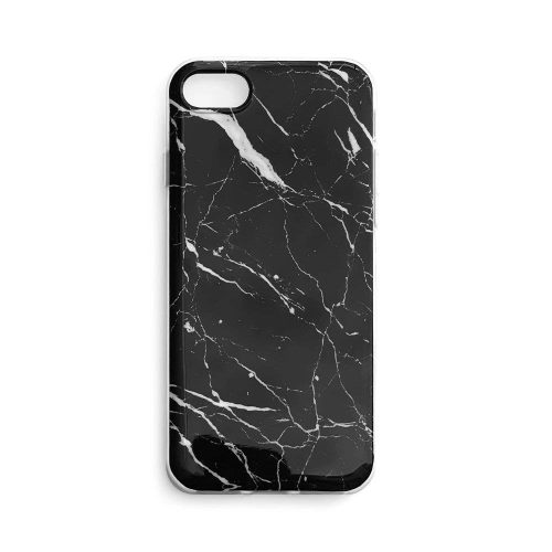 Wozinsky Marble cover iPhone 12 Pro Max márvány mintás hátlap, tok, fekete