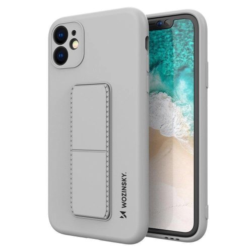 Wozinsky Kickstand Case iPhone 11 Pro szilikon hátlap, tok, szürke