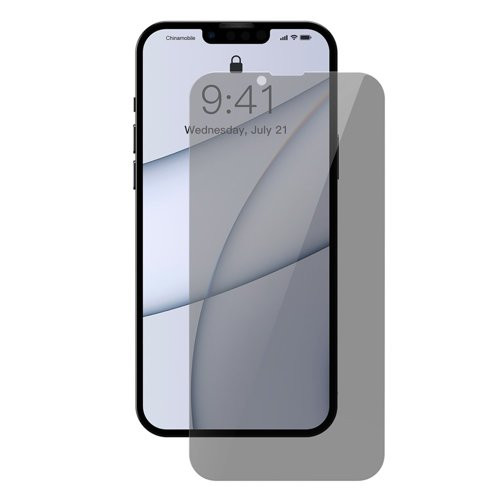 Baseus iPhone 13 Pro Max 0.3mm, 3D Full screen Anti Spy Tempered Glass, teljes kijelzős üvegfólia, fekete