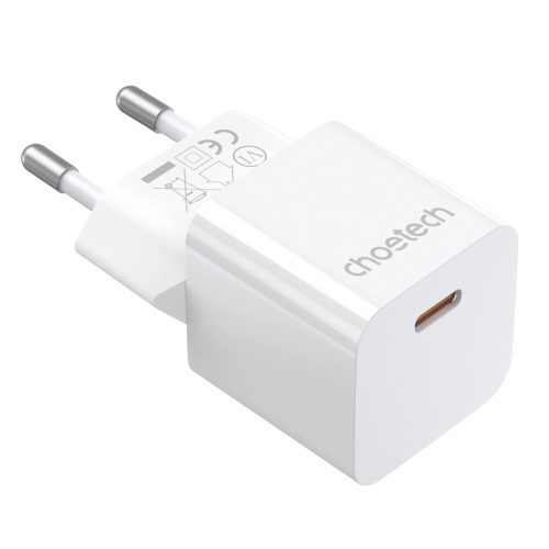 Choetech PD5010 charger USB-C hálózati töltő, gyorstöltő adapter, 20W, fehér