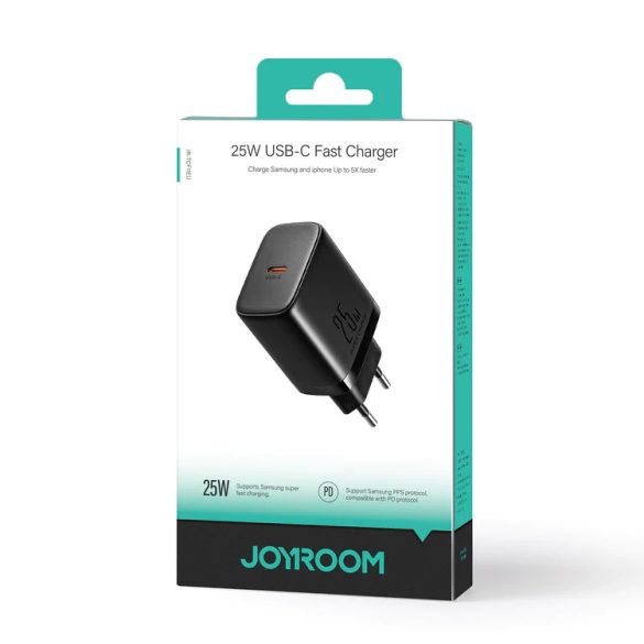 Joyroom JR-TCF11 fast charger hálózati töltő adapter, gyorstöltő, USB-C, PD 25W, 3A, fehér