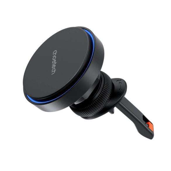 Choetech T204-F Gravity Car Charger Magsafe kompatibilis autós telefontartó és vezetéknélküli töltő szellőzőrácsra, 15W, fekete