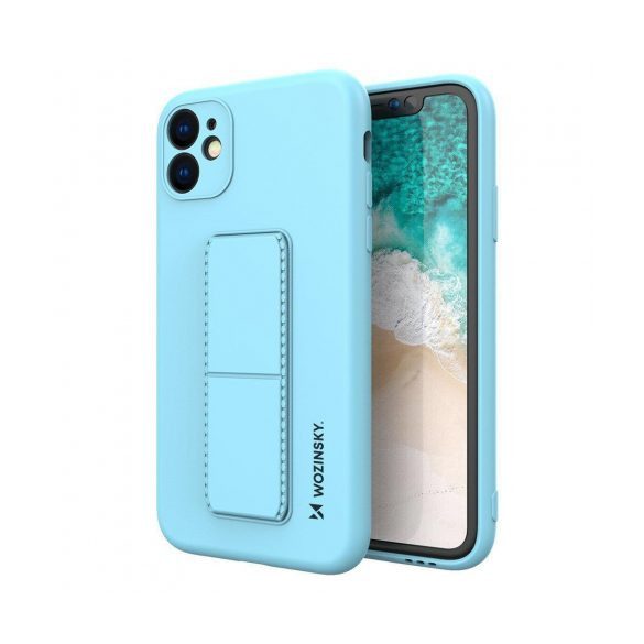 Wozinsky Kickstand Case Samsung Galaxy A52 4G/A52 5G/A52s 5G szilikon hátlap, tok, világoskék