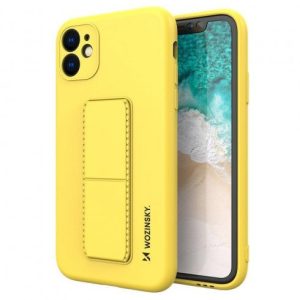 Wozinsky Kickstand Case Samsung Galaxy A52 4G/A52 5G/A52s 5G szilikon hátlap, tok, sárga