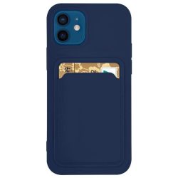   Card Case Silicone Samsung Galaxy A52 4G/A52 5G/A52s 5G hátlap, tok, sötétkék