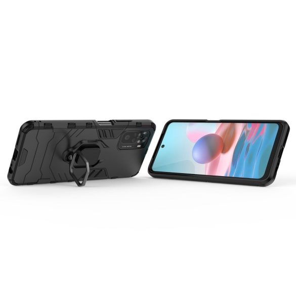 Armor Ring Xiaomi Redmi Note 10/Note 10S ütésálló hátlap, tok, fekete