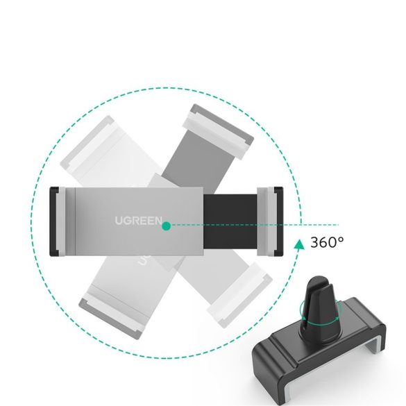 Ugreen Car Air Vent Clamp autós telefontartó szellőzőrácsra, szürke