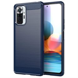   Carbon Case Flexible Xiaomi Redmi Note 10 Pro hátlap, tok, sötétkék