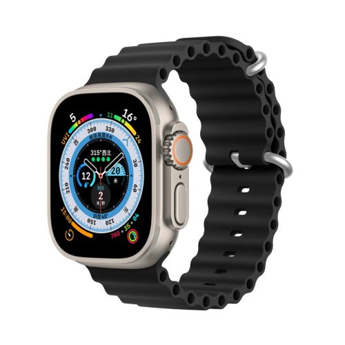 Dux Ducis Strap Apple Watch 2/3/4/5/6/7/8/9/SE, 42/44/45mm óraszíj, fekete