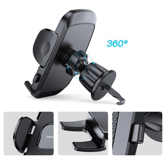 Joyroom Car Phone Clip Holder Air Vent univerzális autós telefontartó szellőzőrácsra, fekete