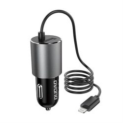   Dudao R5ProL Car Charger töltő USB 3.4A integrált lihtning kábellel, fekete