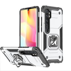   Wozinsky Armor Ring Xiaomi Redmi Note 10 Pro ütésalló hátlap, tok, ezüst