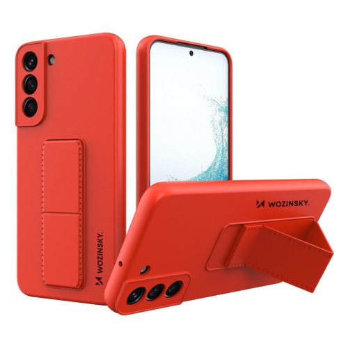 Wozinsky Kickstand Case Samsung Galaxy S22 szilikon hátlap, tok, piros