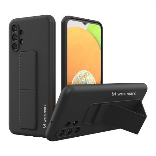 Wozinsky Kickstand Case Samsung Galaxy A23 4G/5G szilikon hátlap, tok, fekete