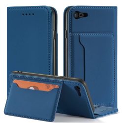   Magnet Card Case iPhone 7/8/SE (2020/2022) oldalra nyíló tok, sötétkék