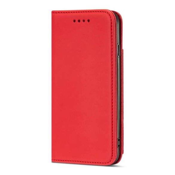 Magnet Card Case iPhone 7/8/SE (2020/2022) oldalra nyíló tok, piros