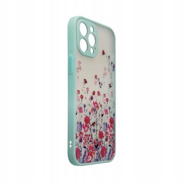 Design Case Flower Cover Samsung Galaxy A53 5G hátlap, tok, világoskék