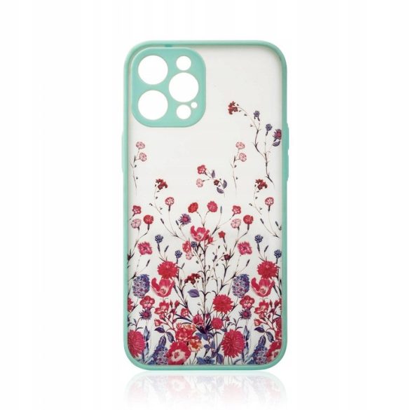 Design Case Flower Cover Samsung Galaxy A53 5G hátlap, tok, világoskék