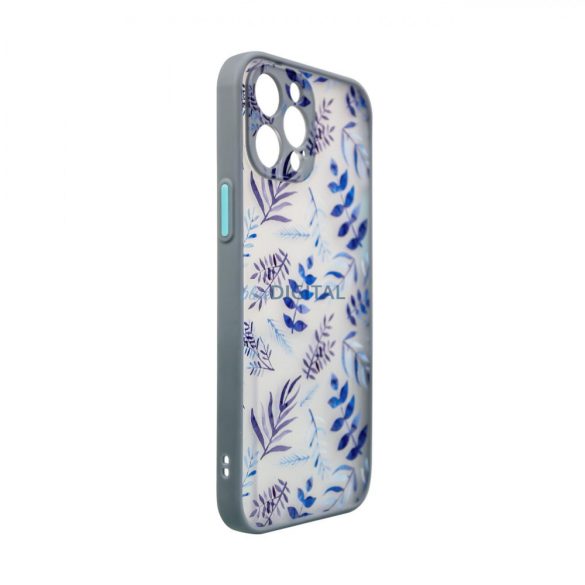 Design Case Flower Cover Samsung Galaxy A53 5G hátlap, tok, sötétkék