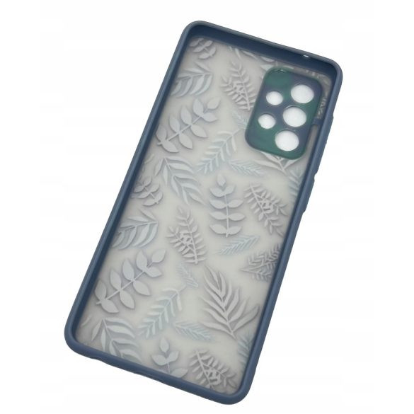 Design Case Flower Cover Samsung Galaxy A53 5G hátlap, tok, sötétkék