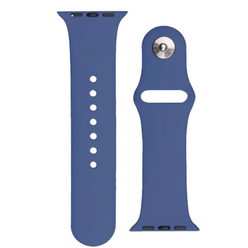 Silicone Strap Apple Watch 2/3/4/5/6/7/8/9/SE/Ultra, 42/44/45/49mm szilikon óraszíj, sötétkék