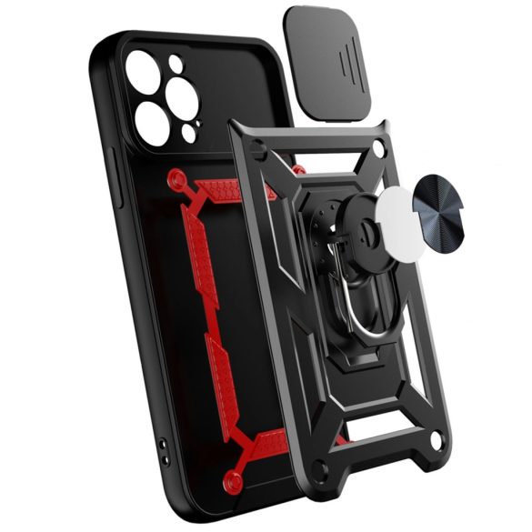 Hybrid Armor Camshield Case iPhone 14 ütésálló hátlap, tok, sötétkék