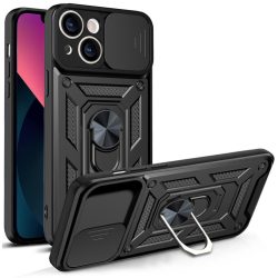   Hybrid Armor Camshield Case iPhone 13 ütésálló hátlap, tok, fekete