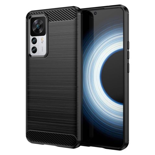 Carbon Case Flexible Xiaomi 12T/12T Pro hátlap, tok, fekete