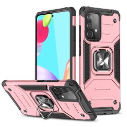   Wozinsky Armor Ring Samsung Galaxy A52 4G/A52 5G/A52s 5G ütésálló hátlap, tok, rózsaszín