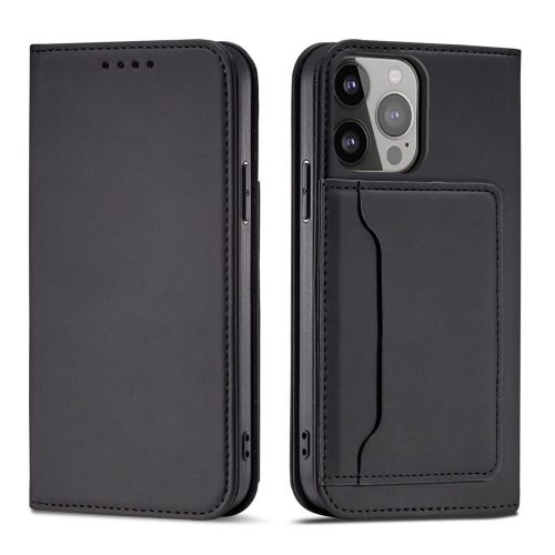 Magnet Card Case Samsung Galaxy A34 5G oldalra nyíló tok, fekete