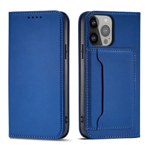 Magnet Card Case Samsung Galaxy A34 5G oldalra nyíló tok, sötétkék