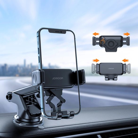 Joyroom Car Dashboard Smartphone Holder autós telefontartó műszerfalra, szélvédőre, fekete