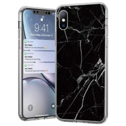   Wozinsky Marble cover Xiaomi Redmi Note 10 Pro márvány mintás hátlap, tok, fekete