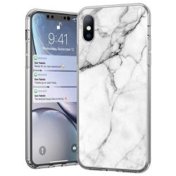   Wozinsky Marble cover Xiaomi Redmi Note 10 Pro márvány mintás hátlap, tok, fehér