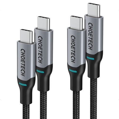 Choetech 2 db USB-C/USB-C kábel, gyorstöltés,100W, 5A 180 cm, fekete