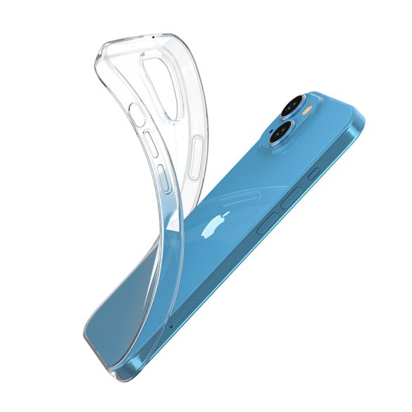 iPhone 15 Slim case 0.5mm szilikon hátlap, tok, átlátszó