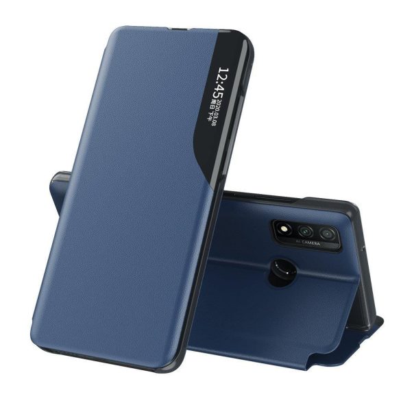 Eco Leather View Case Samsung Galaxy A40 oldalra nyíló tok, sötétkék