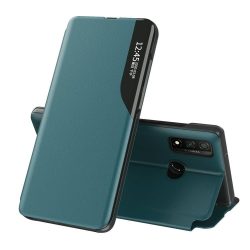   Eco Leather View Case Samsung Galaxy A40 oldalra nyíló tok, zöld