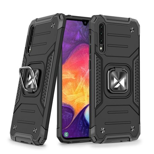 Wozinsky Armor Ring Samsung Galaxy A51 ütésálló hátlap, tok, fekete