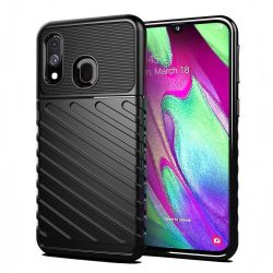   Armored Thunder Samsung Galaxy A40 ütésálló hátlap, tok, fekete