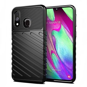 Armored Thunder Samsung Galaxy A40 ütésálló hátlap, tok, fekete