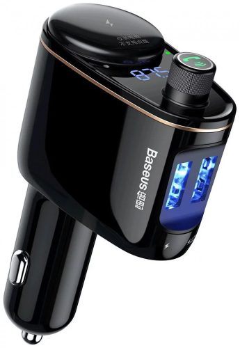 Baseus CCALL-RH01 univerzális autós töltő és Bluetooth MP3/FM transmitter, 2xUSB, fekete