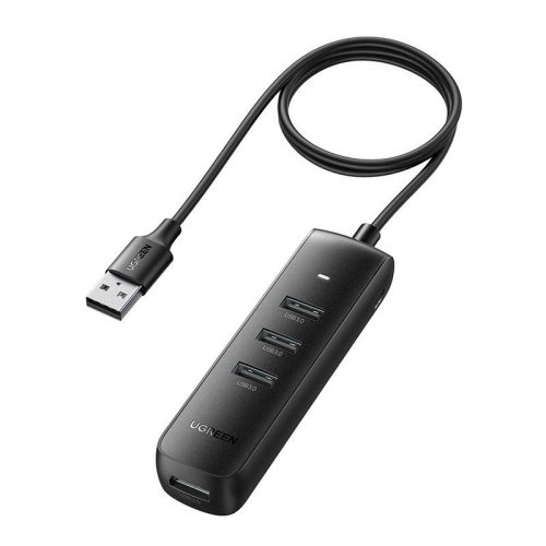 Ugreen CM416 Hub 4xUSB-A elosztó, USB-C kábellel, 0.25m, fekete