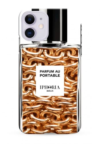 Iphoria iPhone 12/12 Pro Parfum au Portable Golden Chains hátlap, tok, mintás, arany