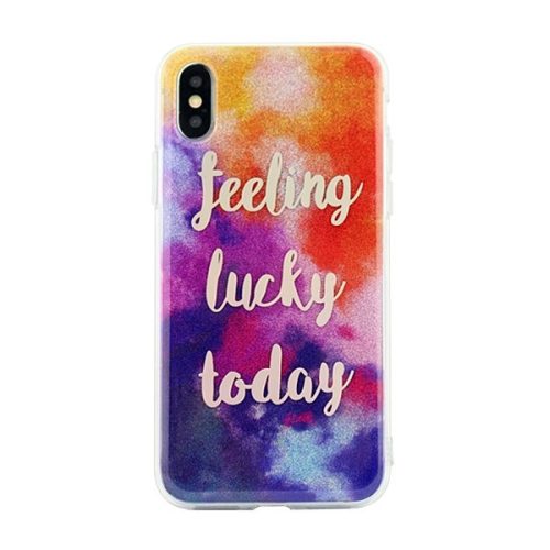 Pattern (feeling lucky today) Samsung Galaxy A7 (2018) mintás, hátlap, tok, színes