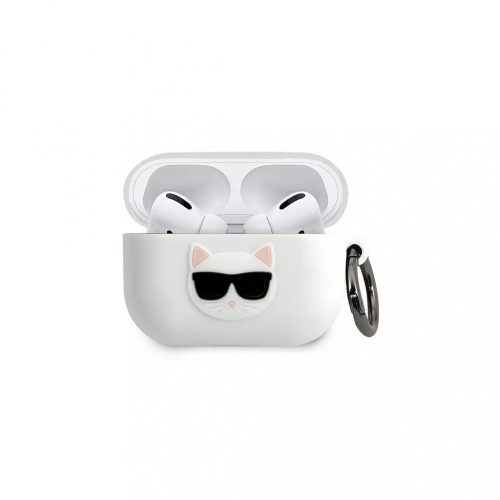 Karl Lagerfeld Apple Airpods Pro Choupette (KLACAPSILCHWH) szilikon tok, fehér