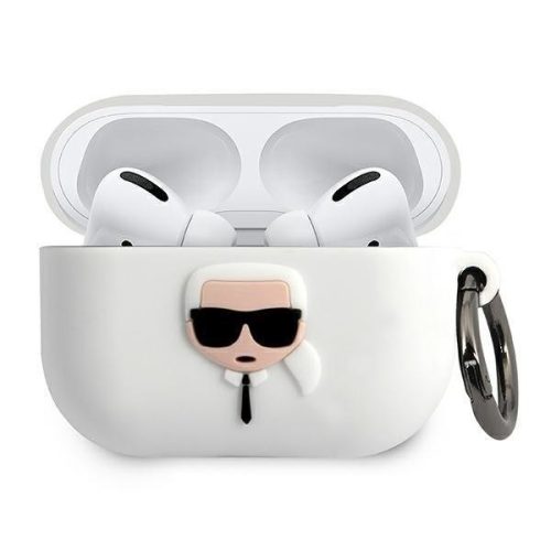 Karl Lagerfeld Apple Airpods Pro Karl (KLACAPSILGLWH) szilikon tok, fehér